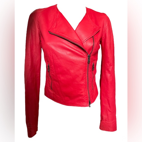 Armani Buttery Soft Leather Moto Jacket - Picture 2 of 15